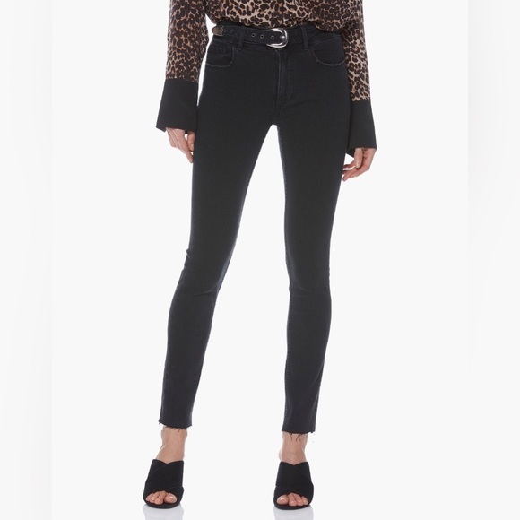Paige Hoxton Ankle Peg Black Jeans with Belt size 27 - Picture 1 of 9